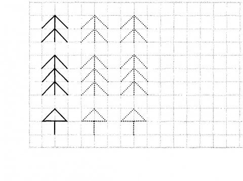 Елка по клеточкам для дошкольников