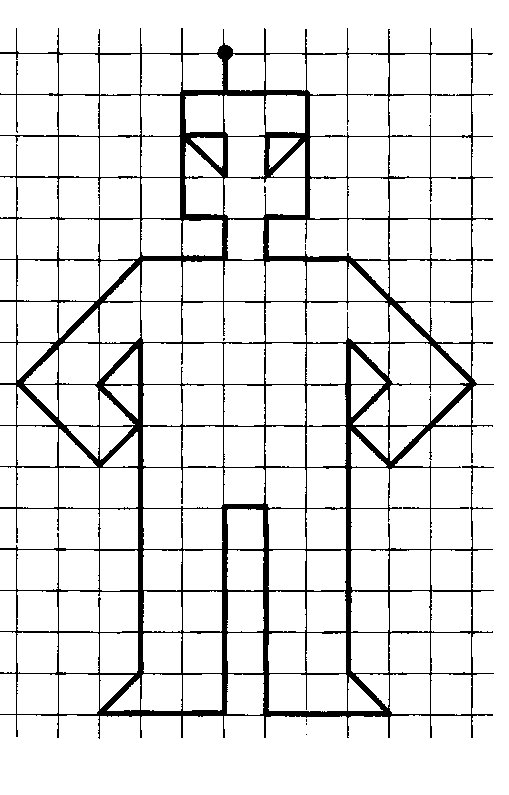 Рисование по клеточкам робот