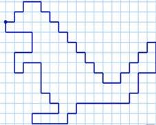 Графический диктант Динозаврик