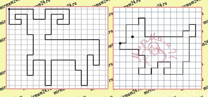 Графическое рисование по клеточкам