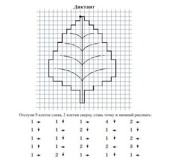 Листы для графического диктанта для дошкольников