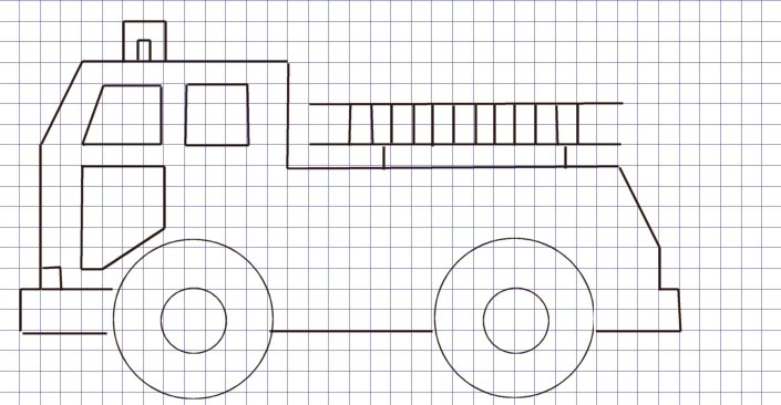 Рисование по клеточкам машины