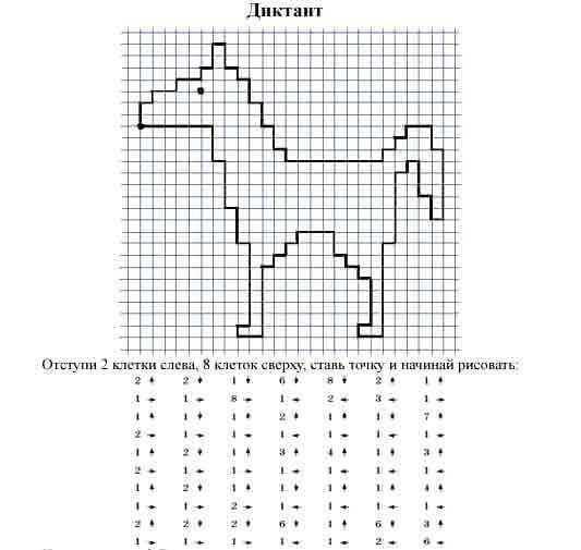 Схемы графического диктанта для дошкольников