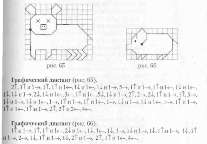 Графический диктант хрюшка