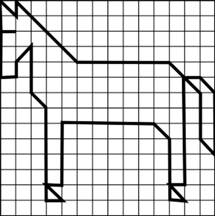 Графический диктант лошадь по клеточкам