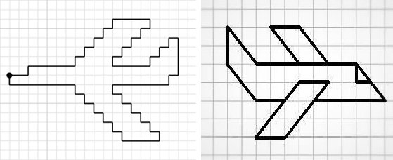 Графический диктант самолет
