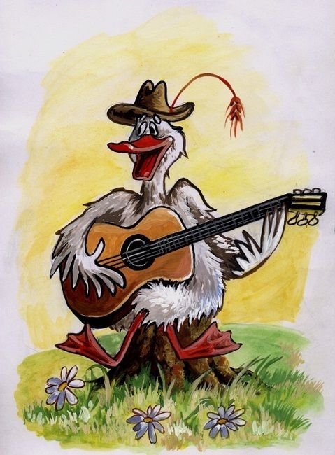 Петух с гитарой