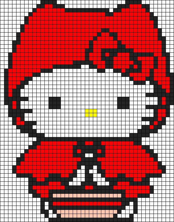 Графический диктант hello Kitty