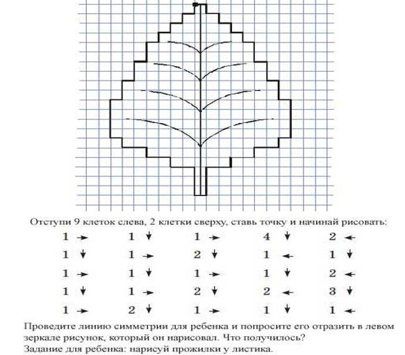 Графический диктант для дошкольников груша