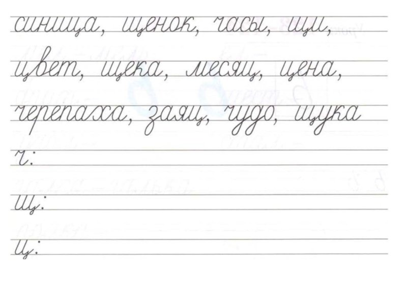 Упражнения по письму
