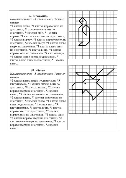 Графический диктант Пингвин