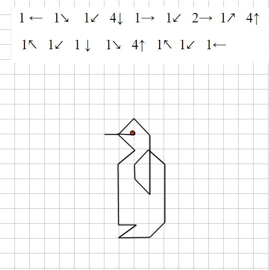 Графический диктант Пингвинчик