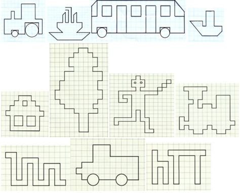 Рисование по клеточкам транспорт для детей