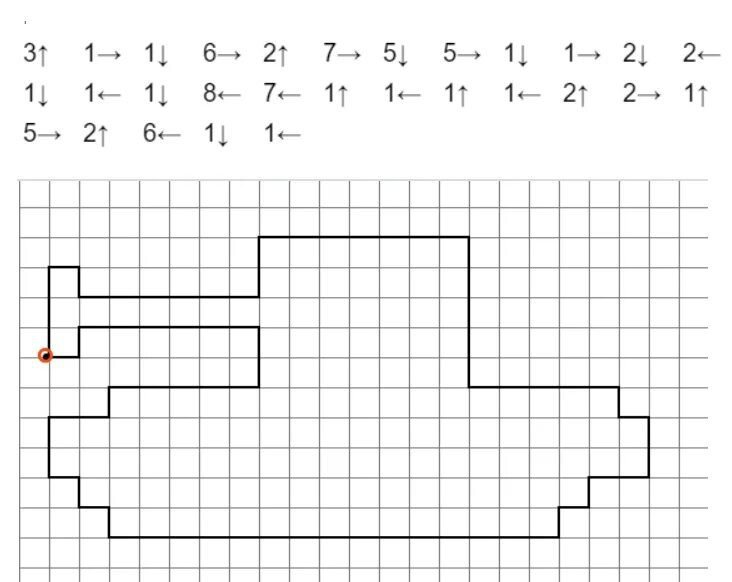 Графический диктант 6 лет по клеточкам для дошкольников