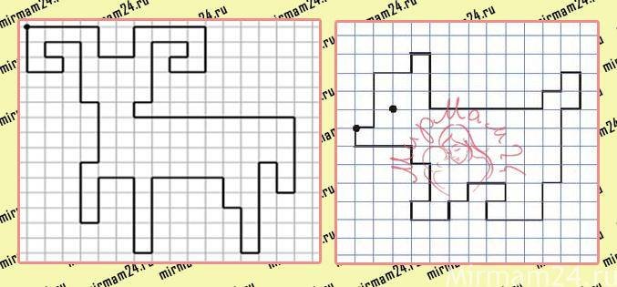 Графическое рисование по клеточкам