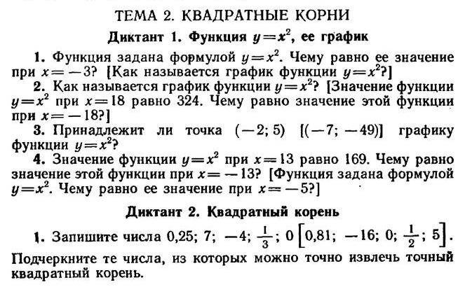 Диктант по алгебре 7 класс