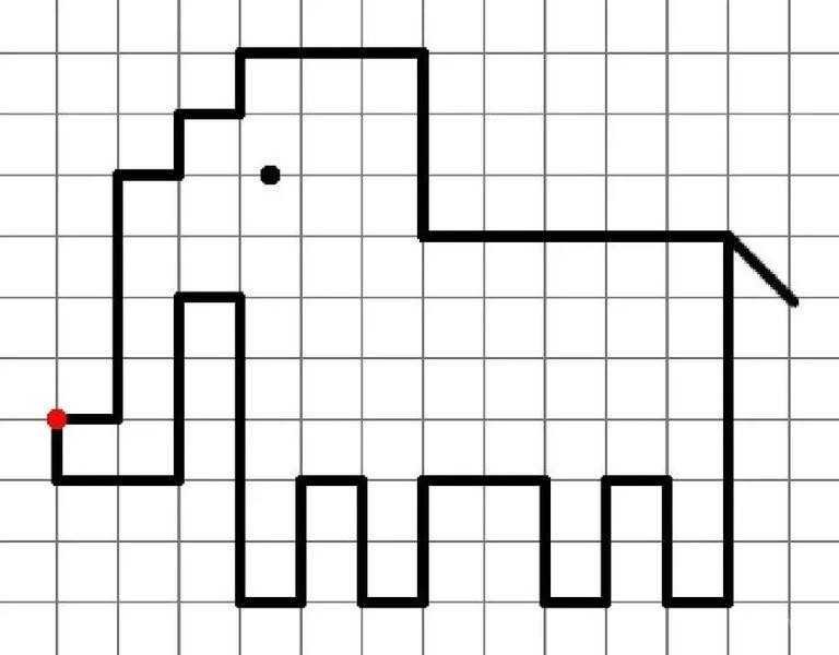 Рисование по клеточкам для детей