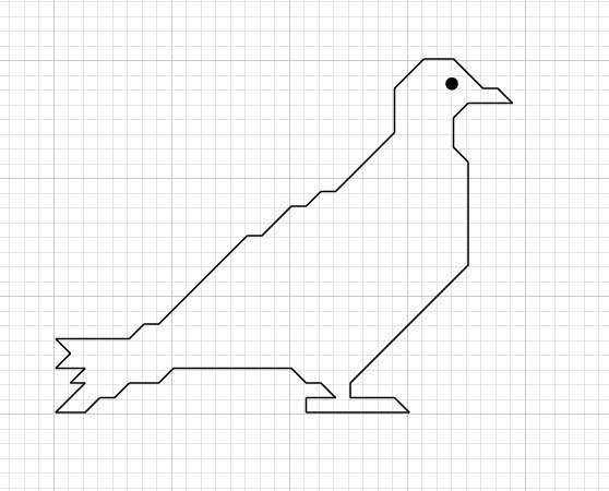 Рисунки по клеточкам птицы