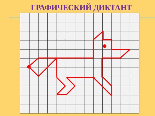 Графический диктант по диагонали