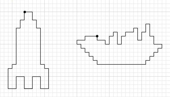 Графический диктант ракета по клеточкам для дошкольников