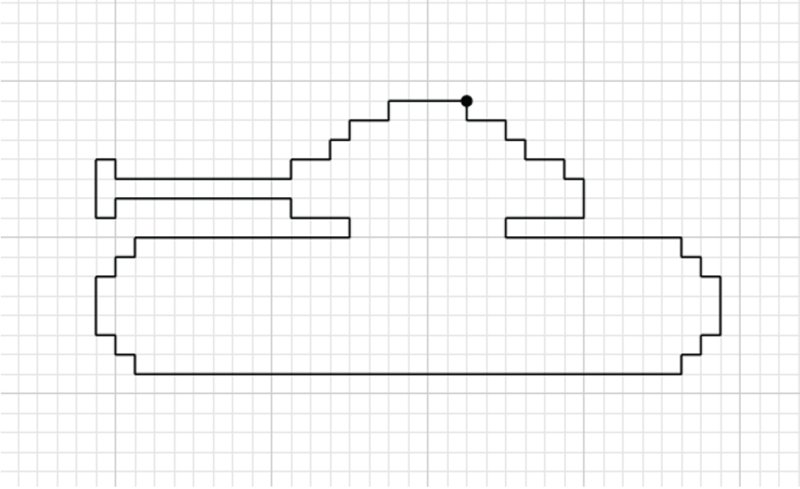 Графический диктант танк