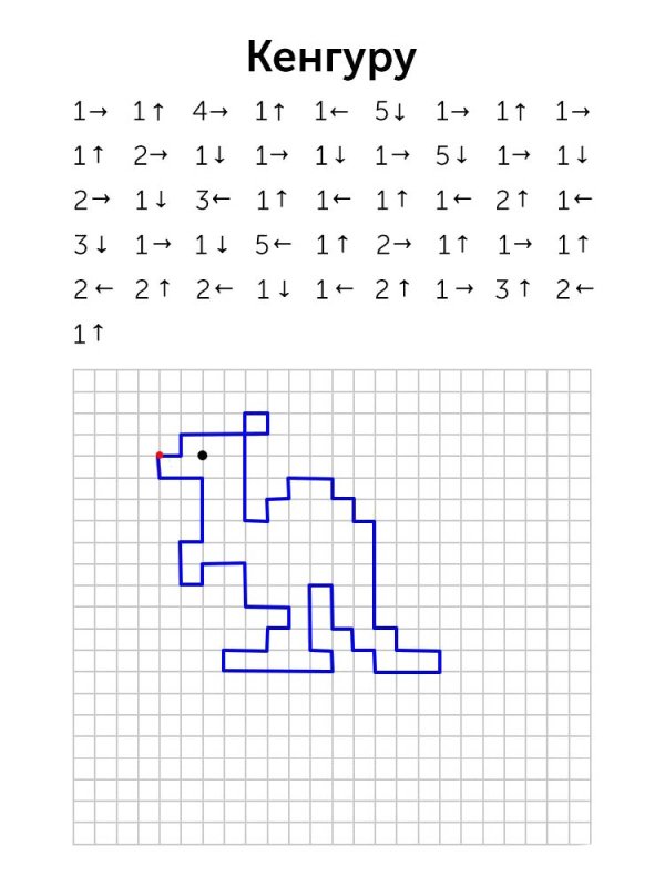 Геометрический диктант для дошкольников