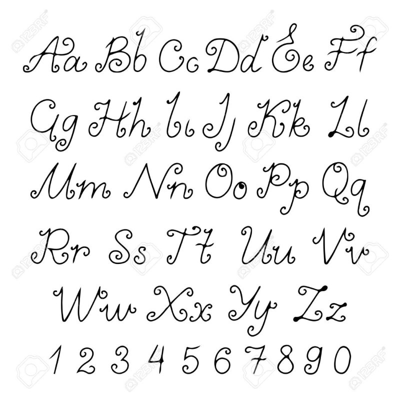 Английский почерк прописными буквами