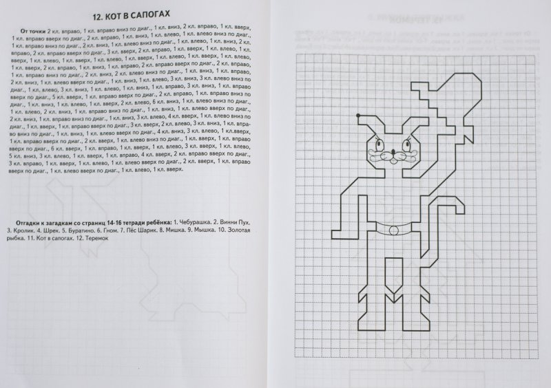 Графический диктант для школьников 3 класса по клеточкам
