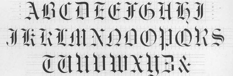 Готический шрифт английский