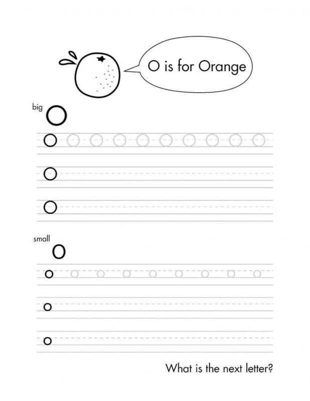 Прописи буква o английская