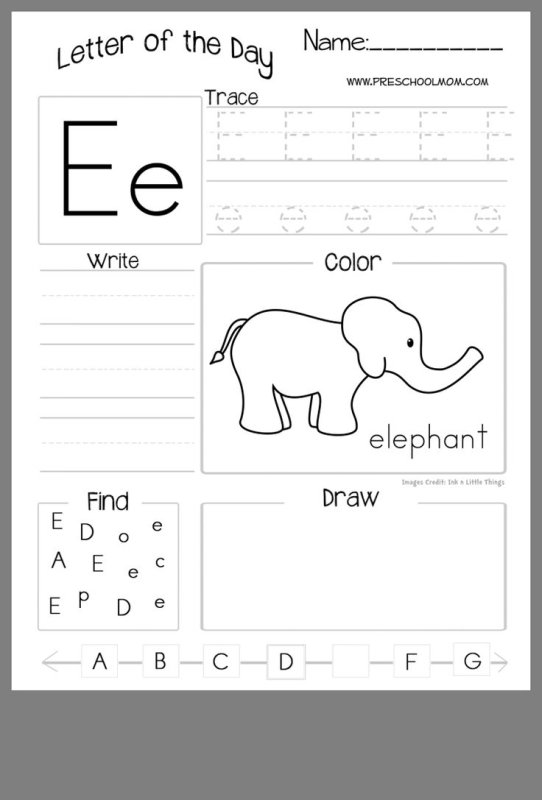 Задания на английскую букву е