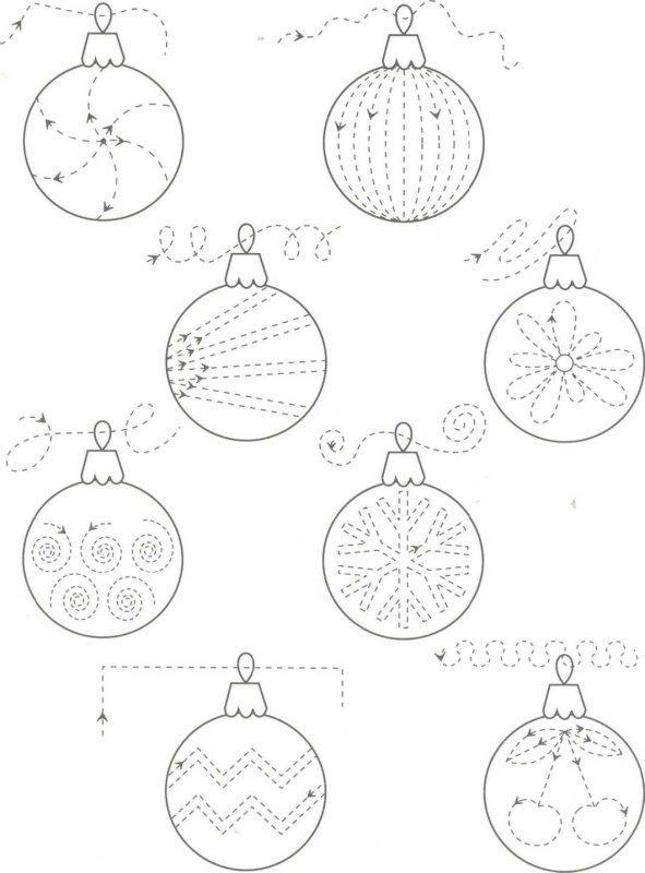 Елочные шары с заданиями для детей