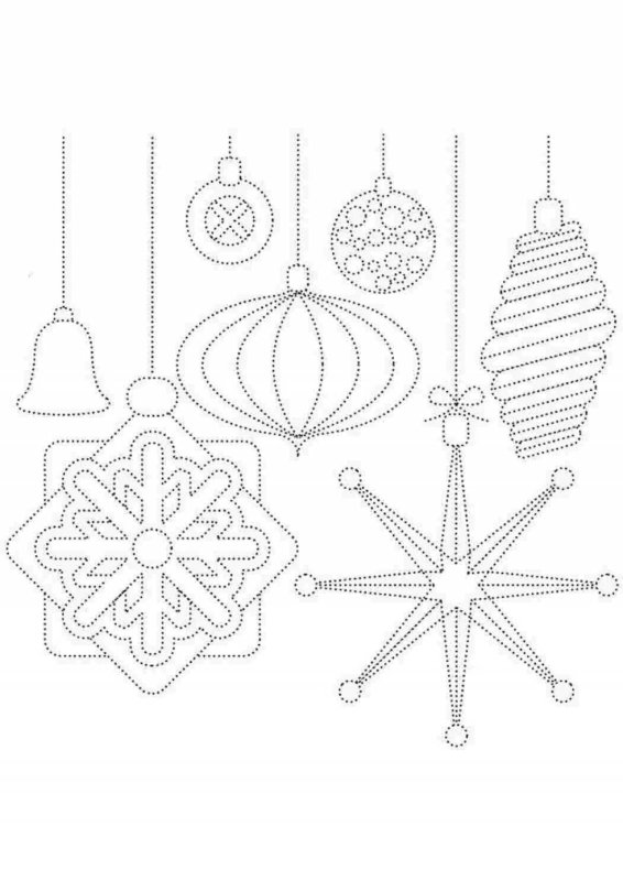 Новогодние штриховки для дошкольников