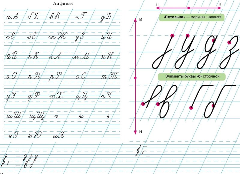 Написание элементов букв 1 класс