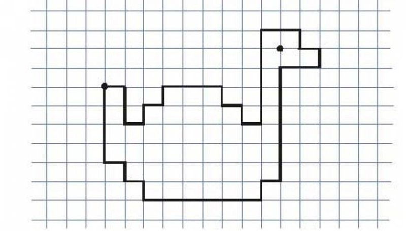 Графический диктант уточка для дошкольников