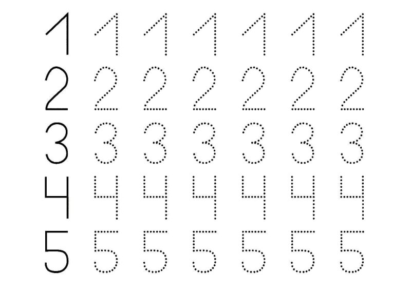 Прописи для дошкольников 4 года цифры