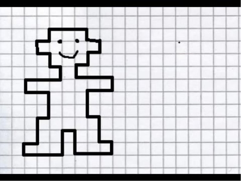 Рисование по клеточкам робот