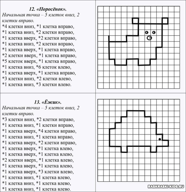Самый простой графический диктант для дошкольников