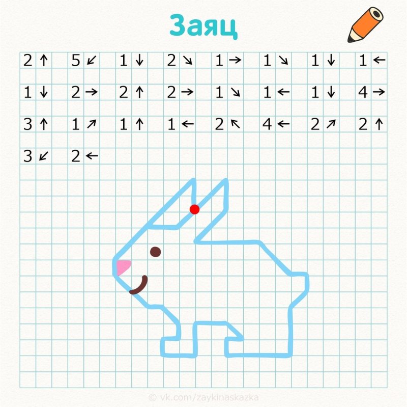 Рисование по клеточкам для детей