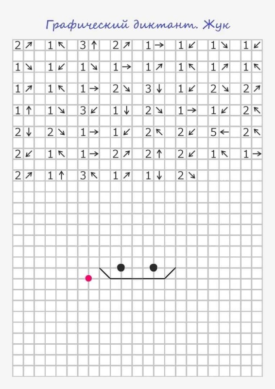 Графический диктант для дошкольников 6 класса