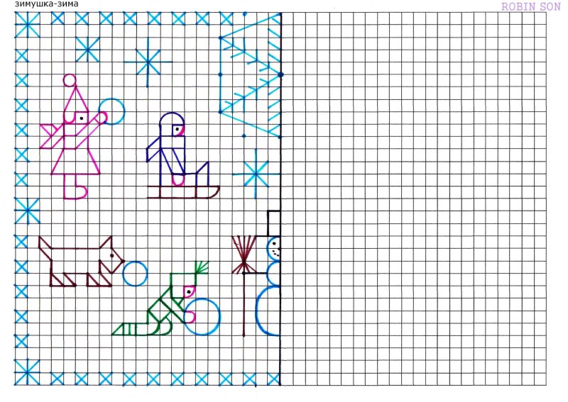 Рисование по клеточкам для детей