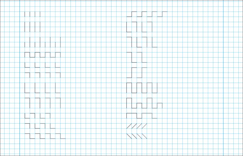 Прописи в клеточку для дошкольников