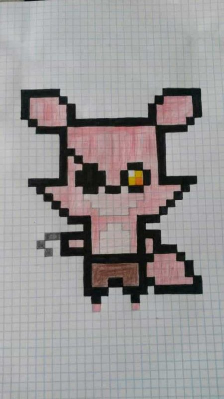 Рисование по клеткам ФНАФ