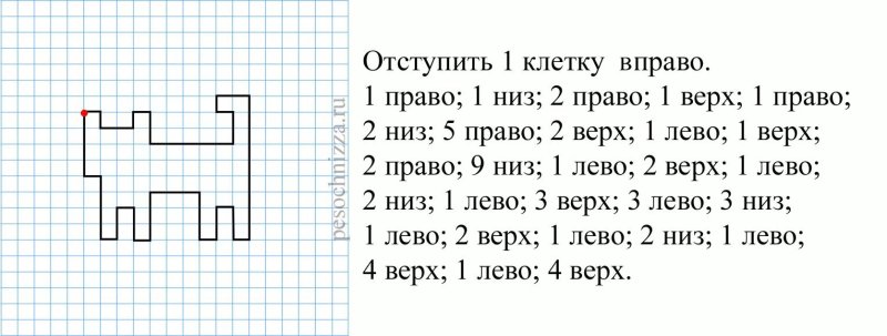 Графический диктант для детей 6-7 лет