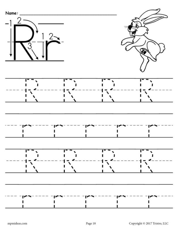 Буква r пропись английский