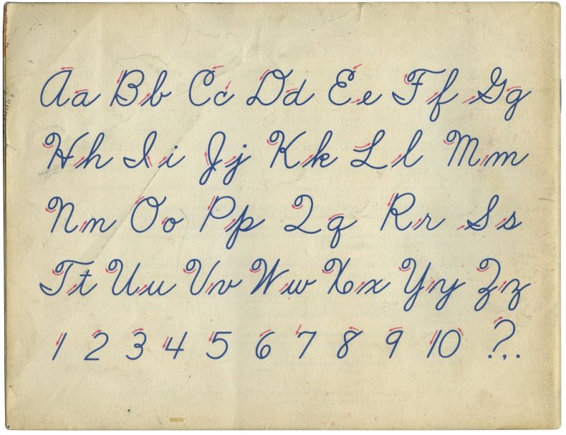 Прописной английский почерк