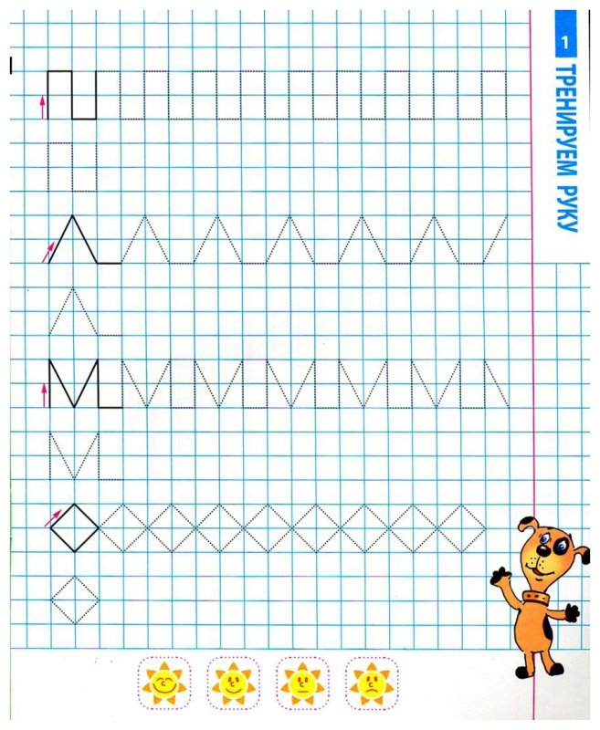 Прописи в клетку для дошкольников