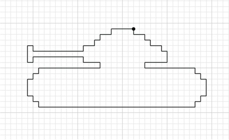 Графический диктант танк