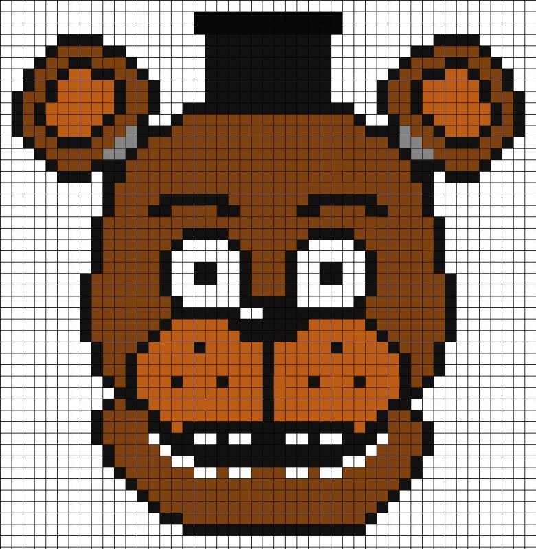 Рисунки по клеточкам Фредди