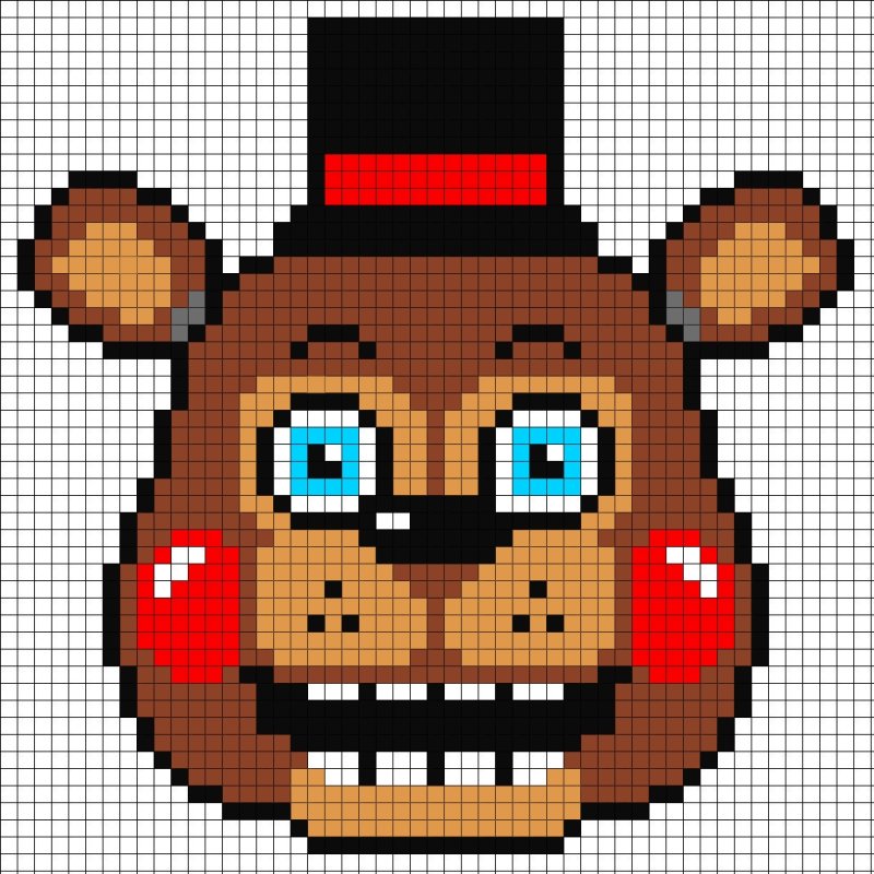 Рисунки по клеткам ФНАФ